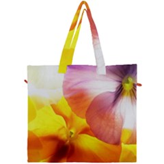 Big Colorful Tropical Yellow And Purple  Canvas Travel Bag