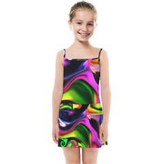 Colorful Smoke Explosion Kids Summer Sun Dress