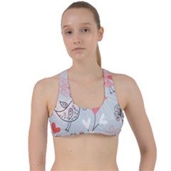 Cute Love Birds Valentines Day Theme  Criss Cross Racerback Sports Bra by flipstylezfashionsLLC