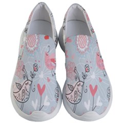 Cute Love Birds Valentines Day Theme  Women s Lightweight Slip Ons by flipstylezfashionsLLC