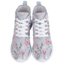 Cute love birds valentines day theme  Women s Lightweight High Top Sneakers View1