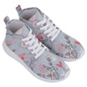 Cute love birds valentines day theme  Women s Lightweight High Top Sneakers View3