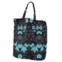 Blue green back ground floral pattern Giant Grocery Tote View1