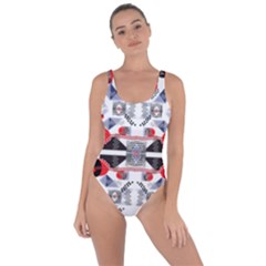 Creative Geometric Red And Black Design Bring Sexy Back Swimsuit by flipstylezfashionsLLC