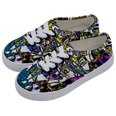 Graffiti Wall Cartoon Style Art Kids  Classic Low Top Sneakers