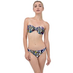 Graffiti Wall Cartoon Style Art Classic Bandeau Bikini Set