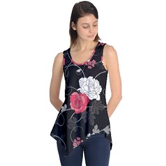 Elegant Pink Roses Sleeveless Tunic by flipstylezfashionsLLC