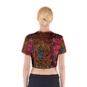 Exotic Water colors vibrant  Cotton Crop Top View2