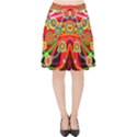 Colorful artistic Retro stringy colorful design Velvet High Waist Skirt View1