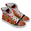 Colorful artistic Retro stringy colorful design Men s Hi-Top Skate Sneakers View3