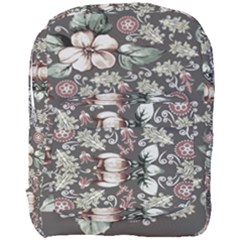 Seamless Pink Green And White Florals Peach Full Print Backpack by flipstylezfashionsLLC