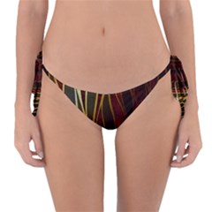 Snake In The Grass Red And Black Seamless Design Reversible Bikini Bottom by flipstylezfashionsLLC