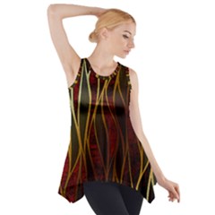 Snake In The Grass Red And Black Seamless Design Side Drop Tank Tunic by flipstylezfashionsLLC