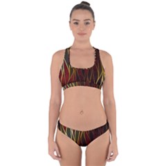 Snake In The Grass Red And Black Seamless Design Cross Back Hipster Bikini Set by flipstylezfashionsLLC