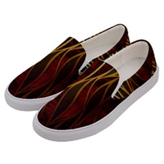 Snake In The Grass Red And Black Seamless Design Men s Canvas Slip Ons by flipstylezfashionsLLC