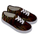 Snake in the grass red and black seamless design Kids  Classic Low Top Sneakers View3