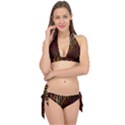 Snake in the grass red and black seamless design Tie It Up Bikini Set View1