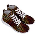 Snake in the grass red and black seamless design Men s Lightweight High Top Sneakers View3