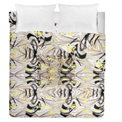 Retro Seamless Black And Gold Design Duvet Cover Double Side (queen Size) by flipstylezfashionsLLC