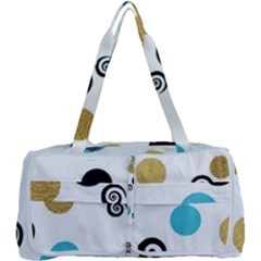 Fun Retro Blue Gold Circles  Multi Function Bag	 by flipstylezfashionsLLC