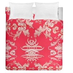 Red Chinese Inspired  Style Design  Duvet Cover Double Side (queen Size) by flipstylezfashionsLLC