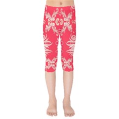 Red Chinese Inspired  Style Design  Kids  Capri Leggings  by flipstylezfashionsLLC