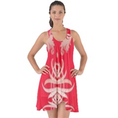 Red Chinese Inspired  Style Design  Show Some Back Chiffon Dress by flipstylezfashionsLLC