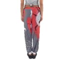 Red poppy flowers on gray background  Women s Jogger Sweatpants View2