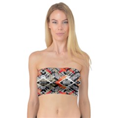 Retro Orange Black And White  Bandeau Top by flipstylezfashionsLLC