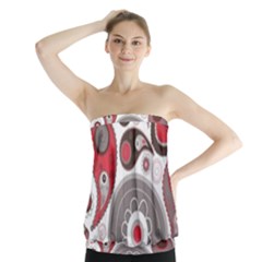 Fun Red And Black Design Strapless Top by flipstylezfashionsLLC