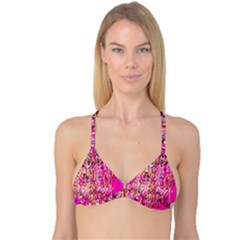 Hot Pink Mess Snakeskin Inspired  Reversible Tri Bikini Top by flipstylezfashionsLLC