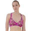 Hot pink mess snakeskin inspired  Sweetheart Sports Bra View1