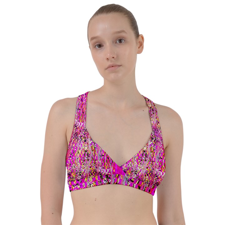 Hot pink mess snakeskin inspired  Sweetheart Sports Bra