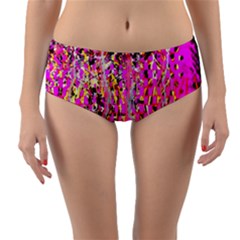 Hot Pink Mess Snakeskin Inspired  Reversible Mid-waist Bikini Bottoms by flipstylezfashionsLLC