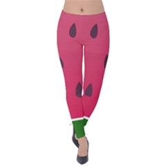 Watermelon Fruit Summer Red Fresh Velvet Leggings by Nexatart