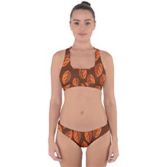 Pattern Leaf Plant Decoration Cross Back Hipster Bikini Set by Nexatart