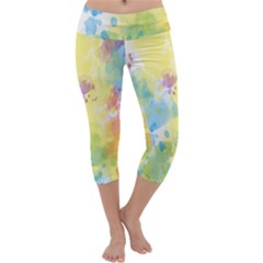 Abstract Pattern Color Art Texture Capri Yoga Leggings by Nexatart