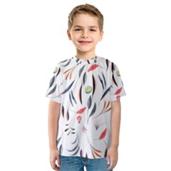 Watercolor Tablecloth Fabric Design Kids  Sport Mesh Tee