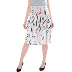 Watercolor Tablecloth Fabric Design Midi Beach Skirt by Nexatart