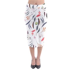 Watercolor Tablecloth Fabric Design Midi Pencil Skirt by Nexatart