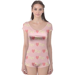 Heart Love Pattern Boyleg Leotard  by Nexatart