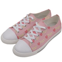 Heart Love Pattern Women s Low Top Canvas Sneakers by Nexatart