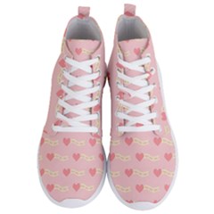 Heart Love Pattern Men s Lightweight High Top Sneakers by Nexatart