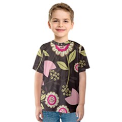 Flowers Wallpaper Floral Decoration Kids  Sport Mesh Tee