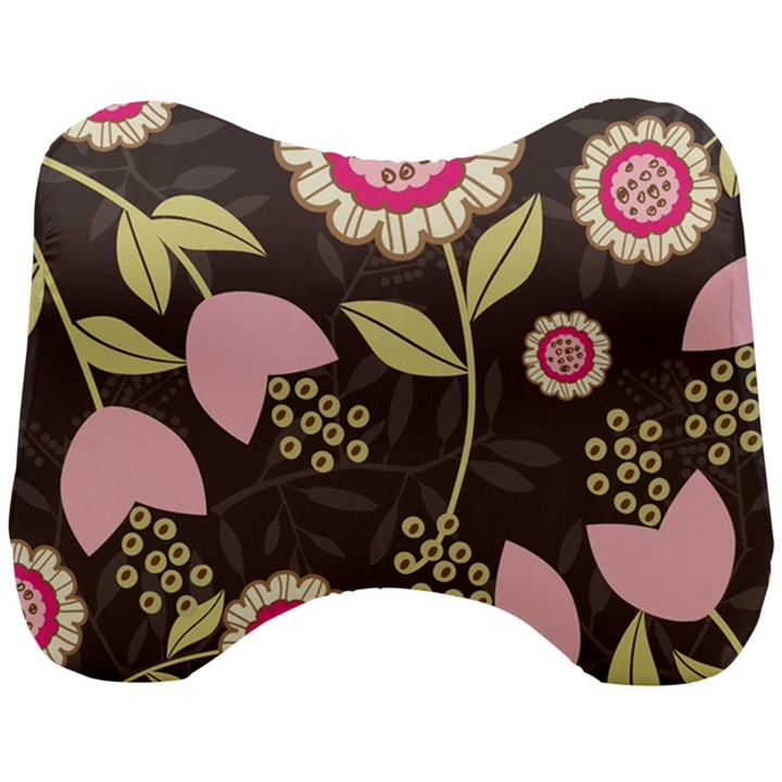 Flowers Wallpaper Floral Decoration Head Support Cushion