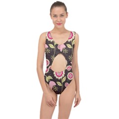 Flowers Wallpaper Floral Decoration Center Cut Out Swimsuit