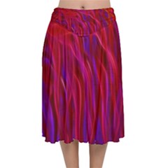 Background Texture Pattern Velvet Flared Midi Skirt by Nexatart