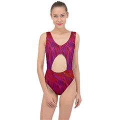 Background Texture Pattern Center Cut Out Swimsuit