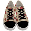 Design Love Heart Seamless Pattern Men s Low Top Canvas Sneakers View1