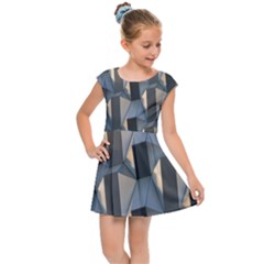 Pattern Texture Form Background Kids Cap Sleeve Dress by Nexatart